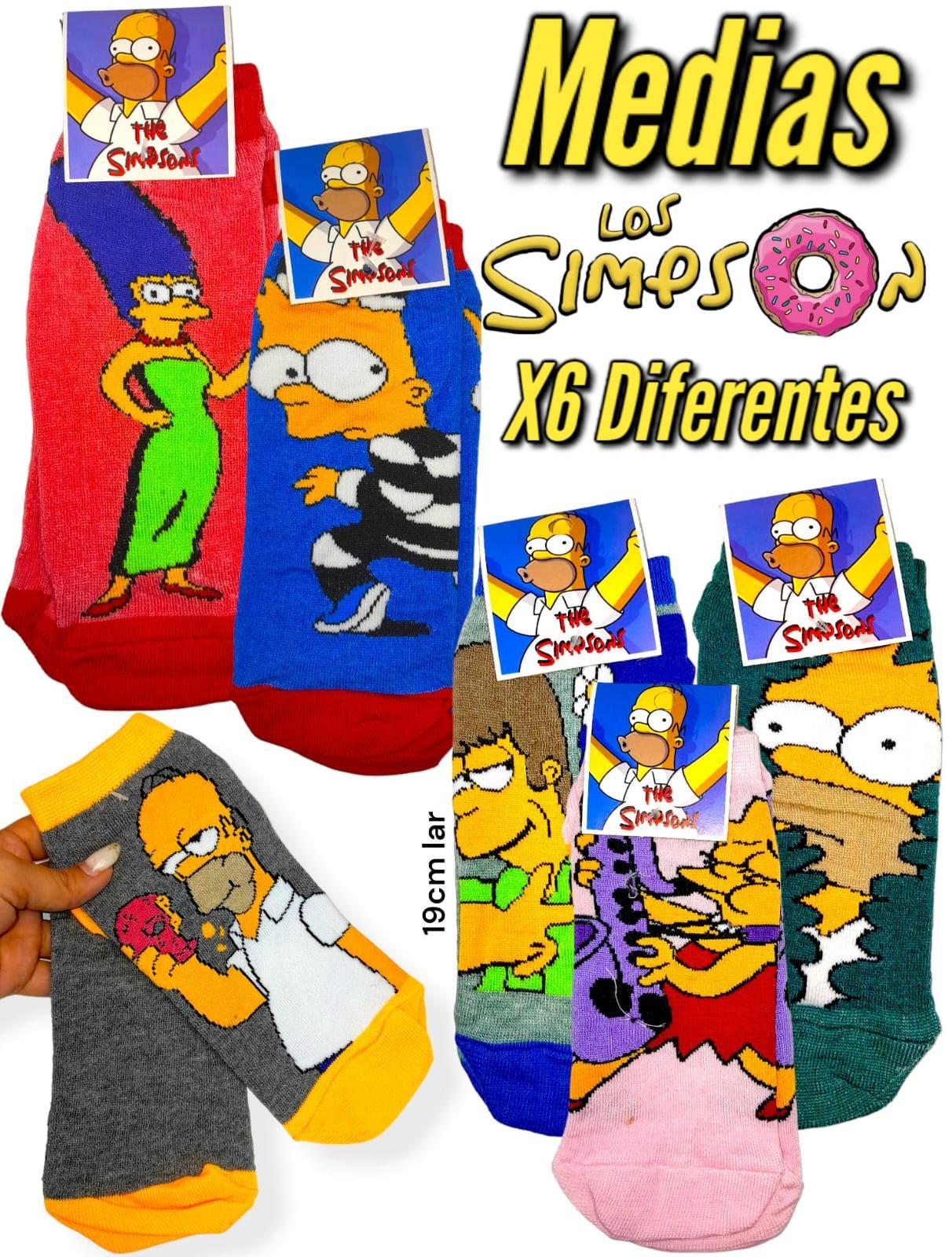 Set de Medias Los Simpson 6 Pares Diferentes